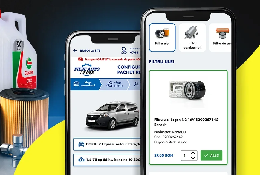 Configuratorul de pachete de revizie pe telefon