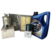 Pachet revizie Renault Kadjar 1.5 dCi fără AdBlue – filtre originale + ulei ELF Full-Tech FE 5W-30 5L