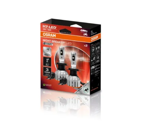 Set 2 becuri NIGHT BREAKER LED START H7 +230% BLISTER (omologare RAR)