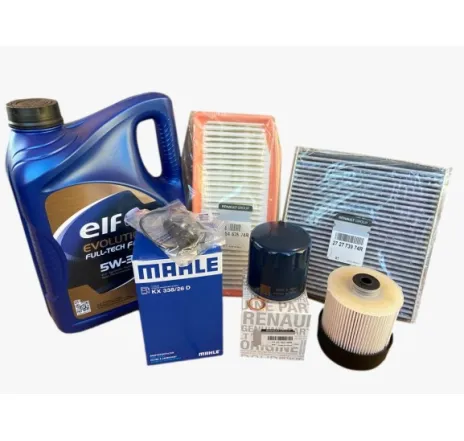 Pachet revizie schimb ulei Dacia Logan/ Sandero II 1.5 DCI, filtre Dacia, ulei Elf Evolution Fulltech FE 5W30 5L