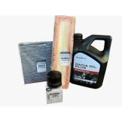 Pachet revizie schimb ulei Dacia Logan-Sandero 1.2 16V, filtre Dacia, ulei Dacia 5W30
