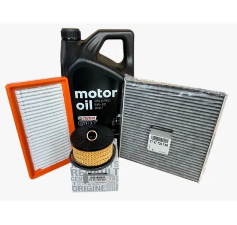 Pachet revizie schimb ulei Dacia Duster 1.0 Tce 2021+, filtre Dacia, ulei Renault-Castrol GTX 5W30 RN17