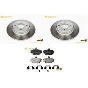 Pachet revizie frane Dacia Logan, discuri neventilate si placute frana, Producator Premiere Classe FDF.302 / FPF.262