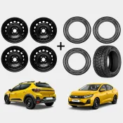 Set 4 Roti Complete de Iarna 15” Dacia Logan II / III, Sandero II / III – Jante Tabla ORIGINALE Renault 403004399R + Anvelope Motrio Winter 185/65 R15 – MONTATE SI ECHILIBRATE