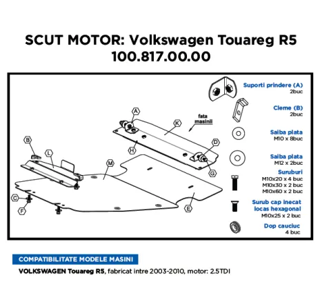 Scut motor vw touareg r5
