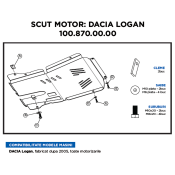 Scut motor metalic Dacia Logan