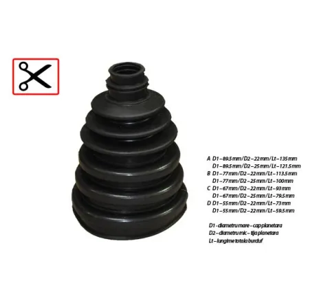 Burduf universal 22mm - max. 100mm