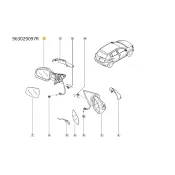 Retrovizor (oglinda) exterioara stanga Dacia Logan II facelift 963029097R