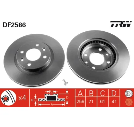 Disc frana DF2586 TRW