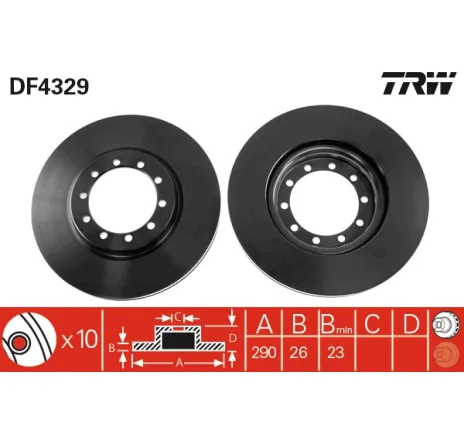 Disc frana DF4329 TRW