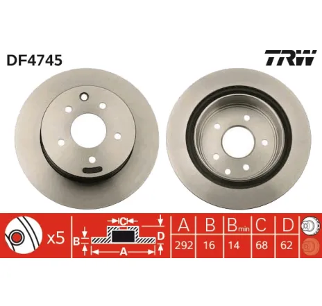 Disc frana DF4745 TRW