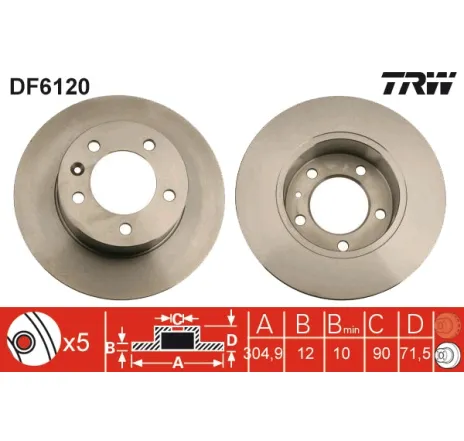 Disc frana DF6120 TRW