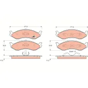 set placute frana,frana disc GDB1153 TRW
