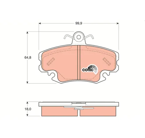Set placute frana,frana disc GDB1332 TRW