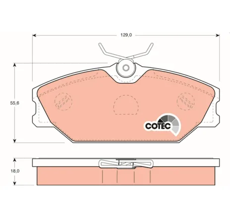 Set placute frana,frana disc GDB1405 TRW