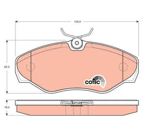 Set placute frana,frana disc GDB1478 TRW
