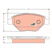 set placute frana,frana disc GDB1571 TRW