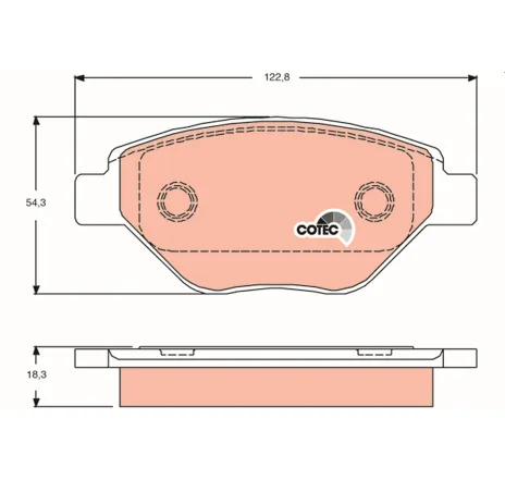 Set placute frana,frana disc GDB1571 TRW