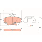set placute frana,frana disc GDB1634 TRW