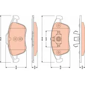 set placute frana,frana disc GDB1788 TRW