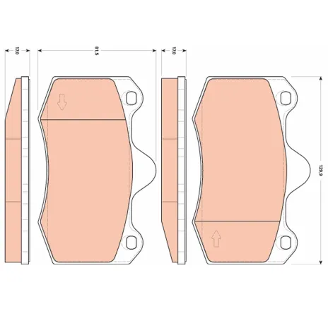 Set placute frana,frana disc GDB1852 TRW