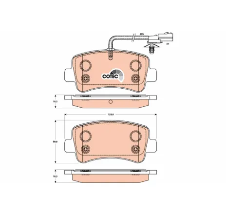 Set placute frana,frana disc GDB1903 TRW