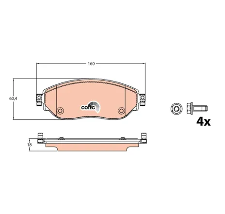 Set placute frana,frana disc GDB2096 TRW