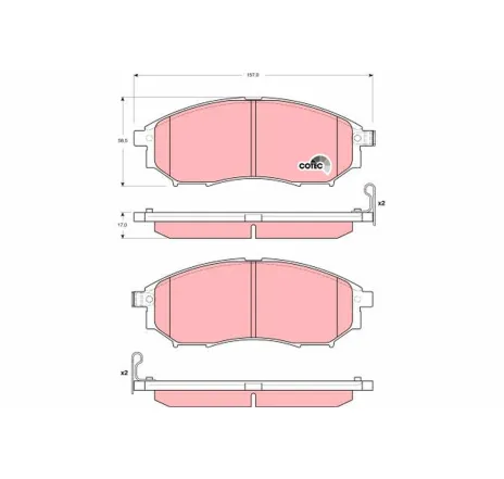 Set placute frana,frana disc GDB3392 TRW