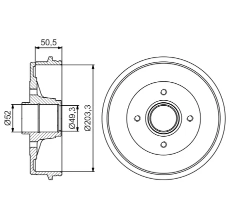 Tambur frana 0 986 477 210 BOSCH