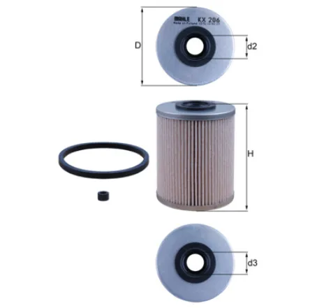 Filtru combustibil KX 206D KNECHT