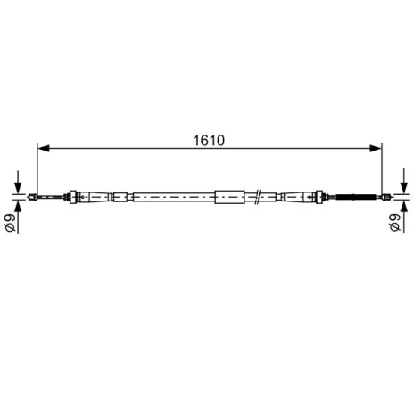 Cablu, frana de parcare 1 987 482 636 BOSCH