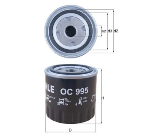 Filtru ulei OC 995 KNECHT