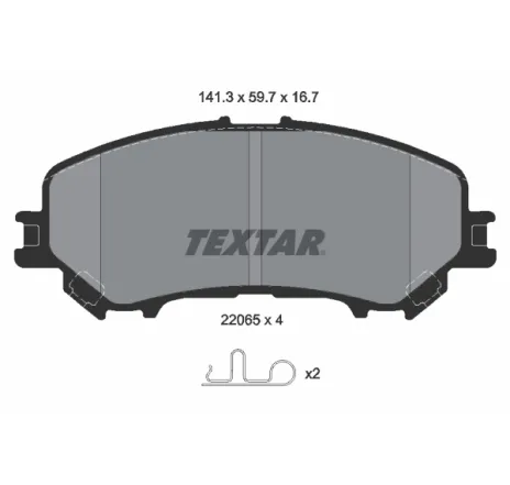 Set placute frana,frana disc 2206503 TEXTAR