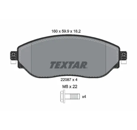 Set placute frana,frana disc 2208701 TEXTAR