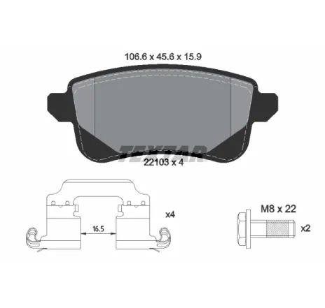 Set placute frana,frana disc 2210301 TEXTAR