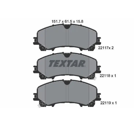 Set placute frana,frana disc 2211701 TEXTAR