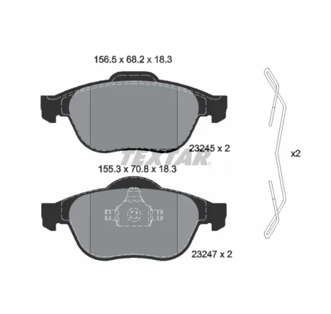 Set placute frana,frana disc 2324502 TEXTAR