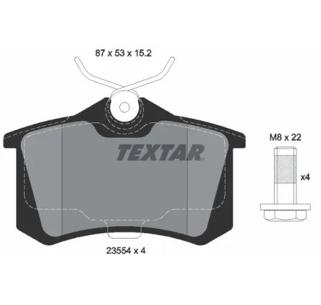 Set placute frana,frana disc 2355401 TEXTAR