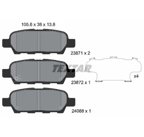 Set placute frana,frana disc 2387101 TEXTAR