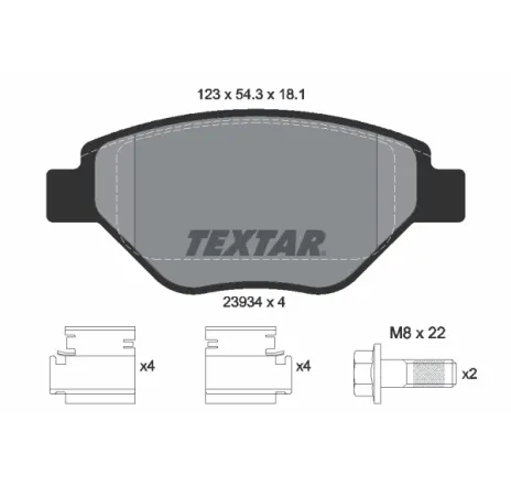 Set placute frana,frana disc 2393401 TEXTAR