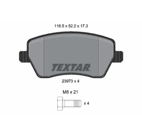 Set placute frana,frana disc 2397301 TEXTAR
