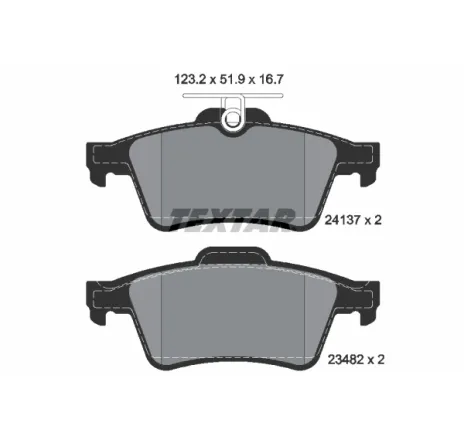 Set placute frana,frana disc 2413701 TEXTAR