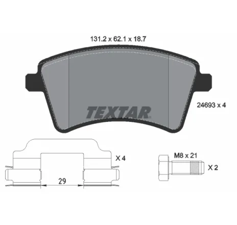 Set placute frana,frana disc 2469301 TEXTAR