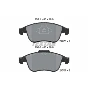 set placute frana,frana disc 2487001 TEXTAR