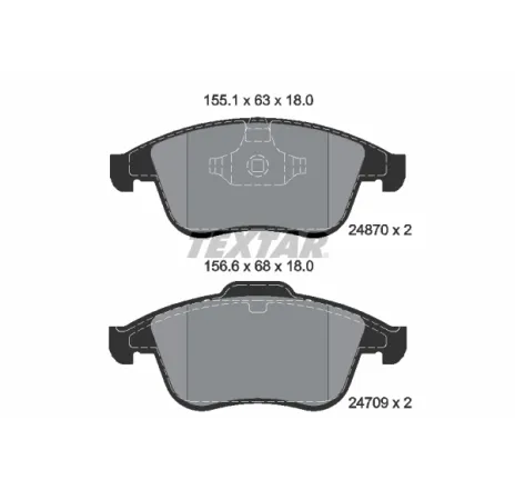 Set placute frana,frana disc 2487001 TEXTAR