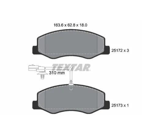 Set placute frana,frana disc 2517201 TEXTAR