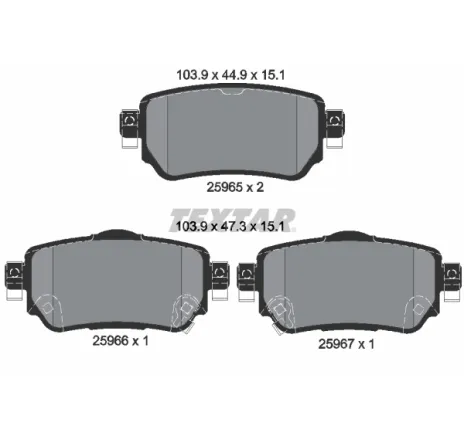 Set placute frana,frana disc 2596501 TEXTAR