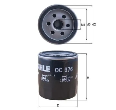 Filtru ulei OC 976 KNECHT