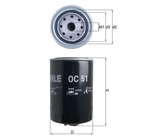 Filtru ulei OC 51 KNECHT