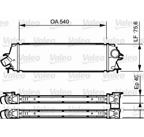 Intercooler, compresor 818771 VALEO